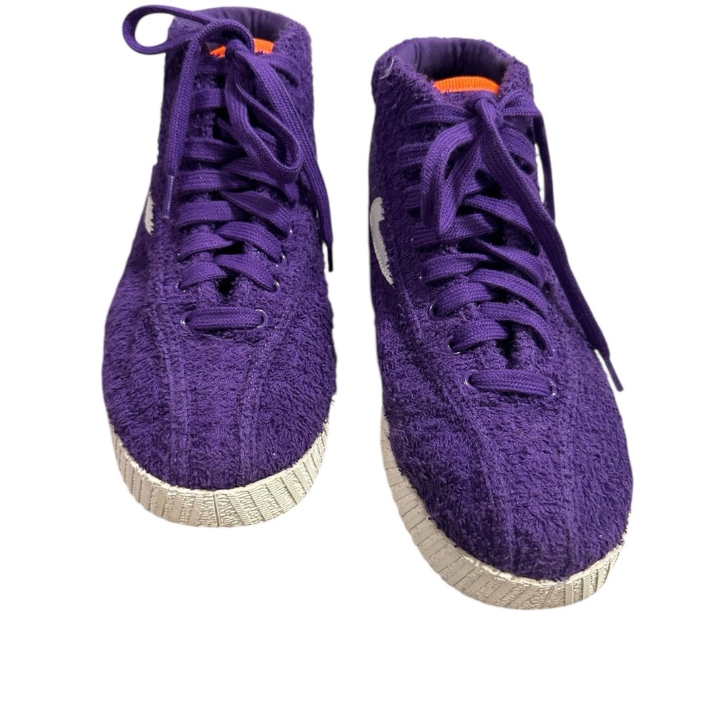Tretorn x Andre 3000 Nylite High Sneakers in Purple Terry Cloth - Picture 4 of 5